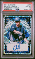 Graded 2021 Leaf Flash Andrew Painter #AP1 Autograph Purple #/75 Rookie RC Baseball Card PSA 10 Gem Mint