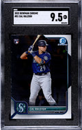 Graded 2022 Topps Bowman Chrome Cal Raleigh #51 Rookie RC Baseball Card SGC 9.5 Mint+