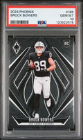 Graded 2024 Panini Phoenix Brock Bowers #165 Rookie RC Football Card PSA 10 Gem Mint