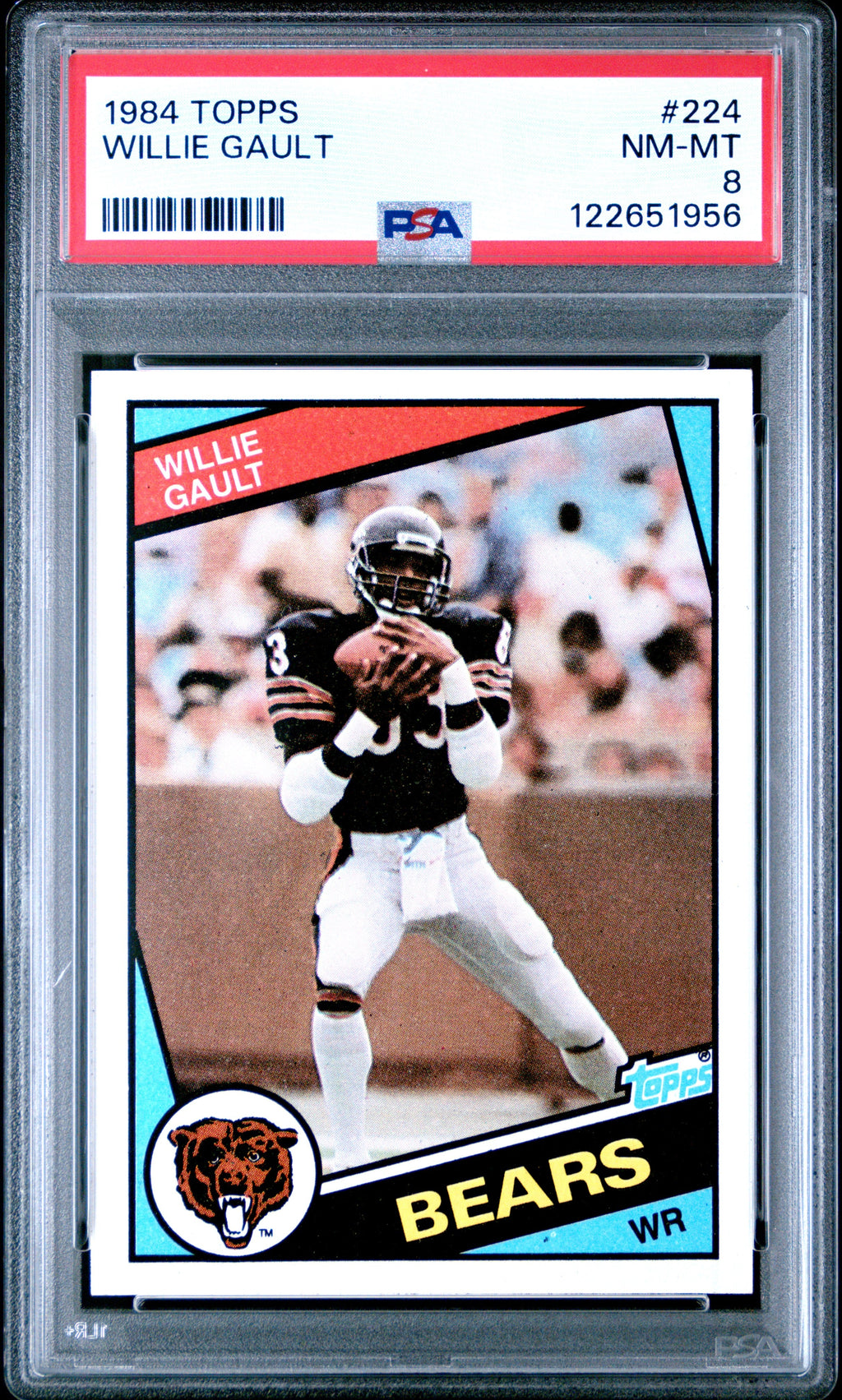 Graded 1984 Topps Willie Gault #224 Rookie RC Football Card PSA 8 Near Mint
