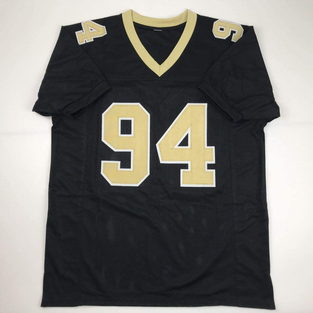 Autographed/Signed Cameron Cam Jordan New Orleans Black Football Jersey JSA COA