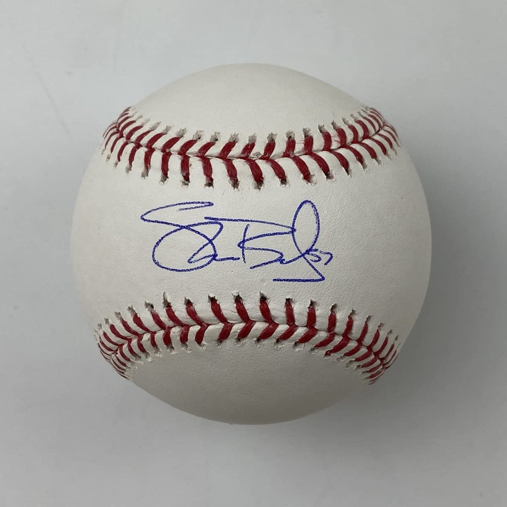 Autographed/Signed Shane Bieber Rawlings Official Major League Baseball ROML JSA COA