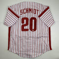 Autographed/Signed Mike Schmidt Philadelphia Pinstripe Baseball Jersey GTSM COA Hologram Only