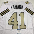 Autographed/Signed Alvin Kamara New Orleans Color Rush Football Jersey Beckett BAS COA