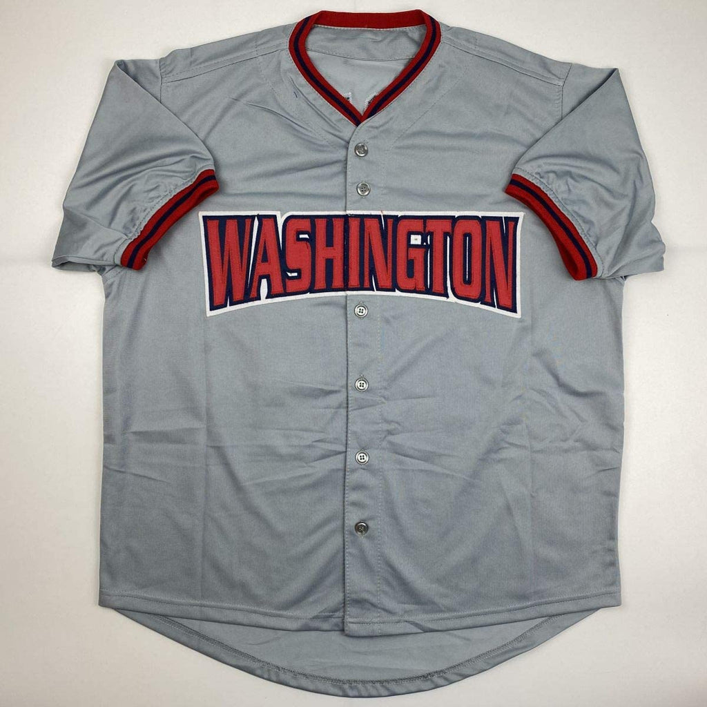 Autographed/Signed Howie Kendrick Washington Grey Baseball Jersey JSA COA