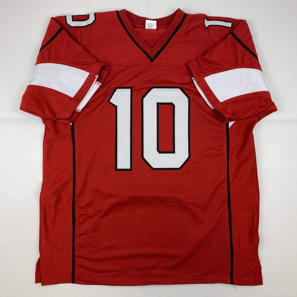 Autographed/Signed DeAndre Hopkins Arizona Red Football Jersey JSA COA
