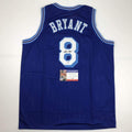 Autographed/Signed Kobe Bryant #8 Los Angeles LA Blue Retro Basketball Jersey PSA/DNA COA
