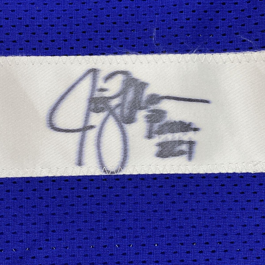 Autographed/Signed Jim Zorn Seattle Blue Football Jersey JSA COA