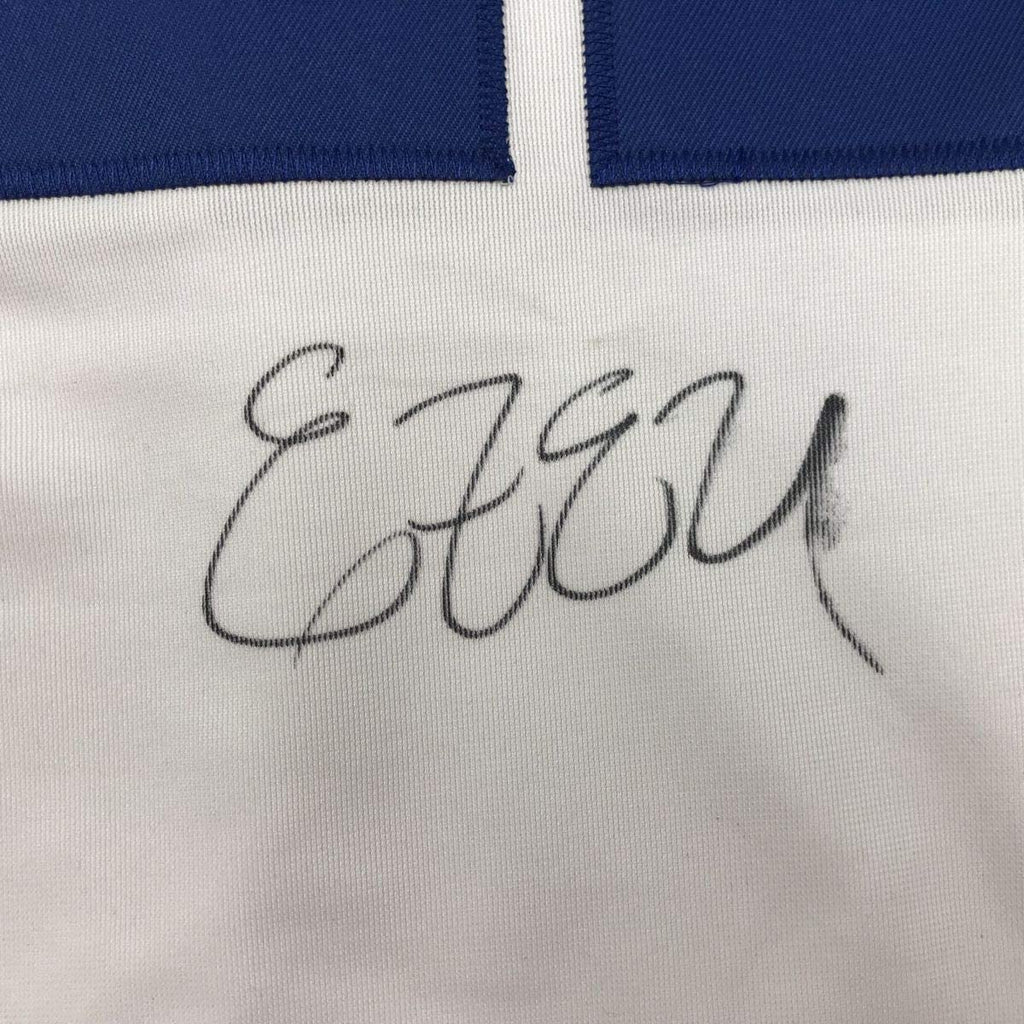 Autographed/Signed Ezekiel Elliott Dallas White Football Jersey PSA/DNA COA #2