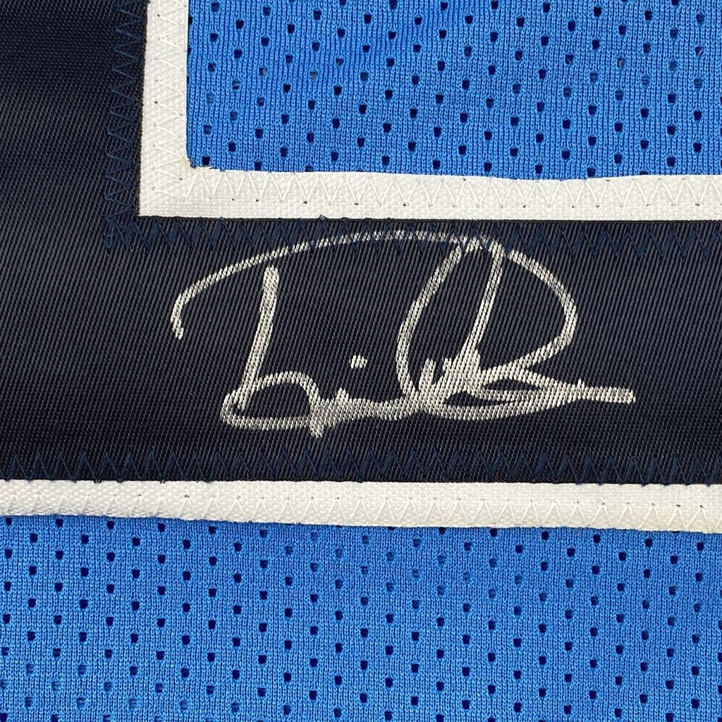 Autographed/Signed Derrick Henry Tennessee Titans Light Blue Football Jersey Beckett BAS COA