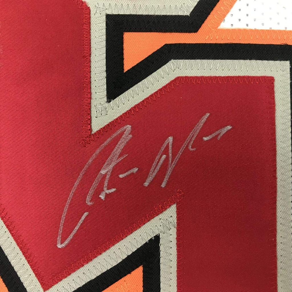 Autographed/Signed Peyton Barber Tampa Bay White Football Jersey PSA/DNA COA