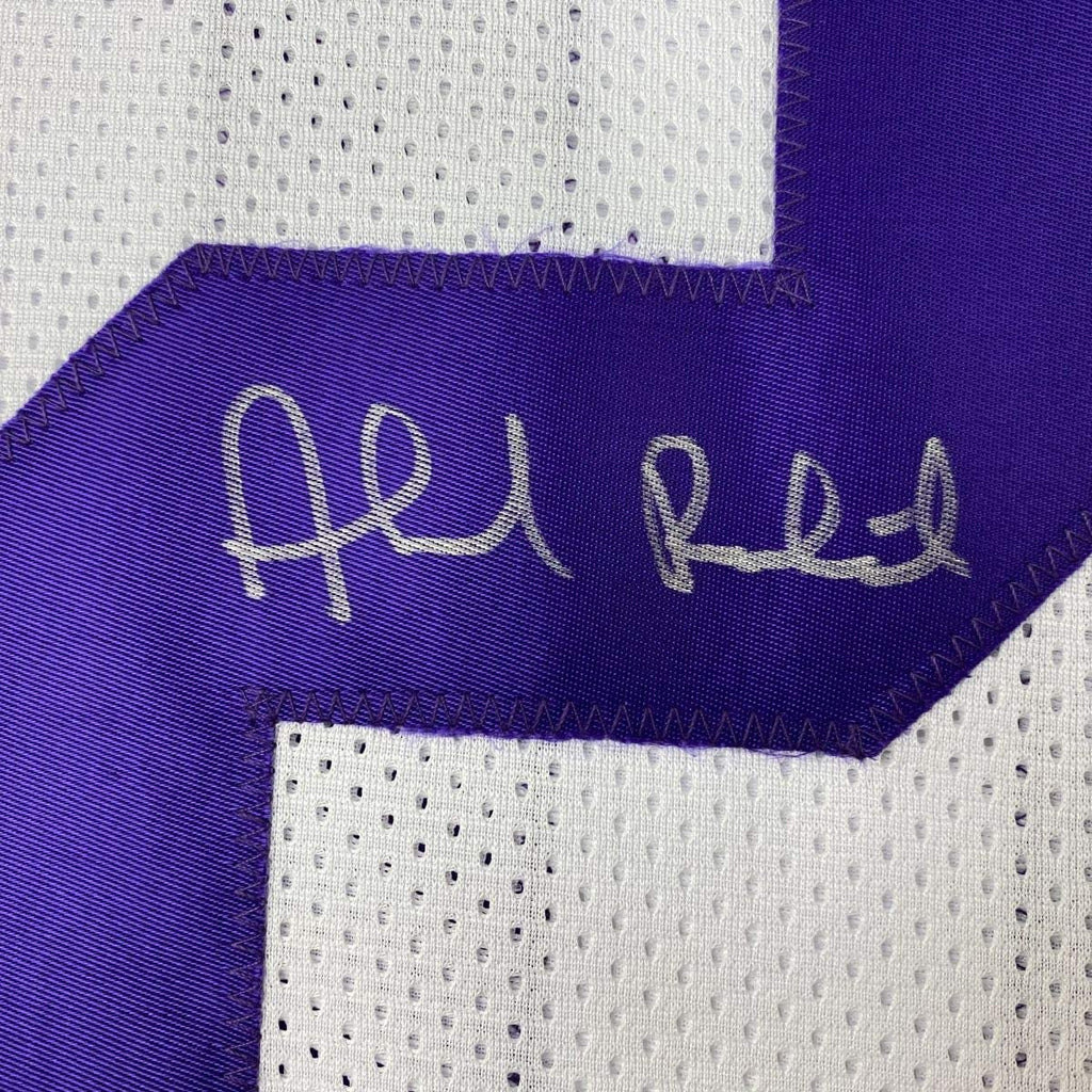Autographed/Signed Ahmad Rashad Minnesota White Football Jersey JSA COA