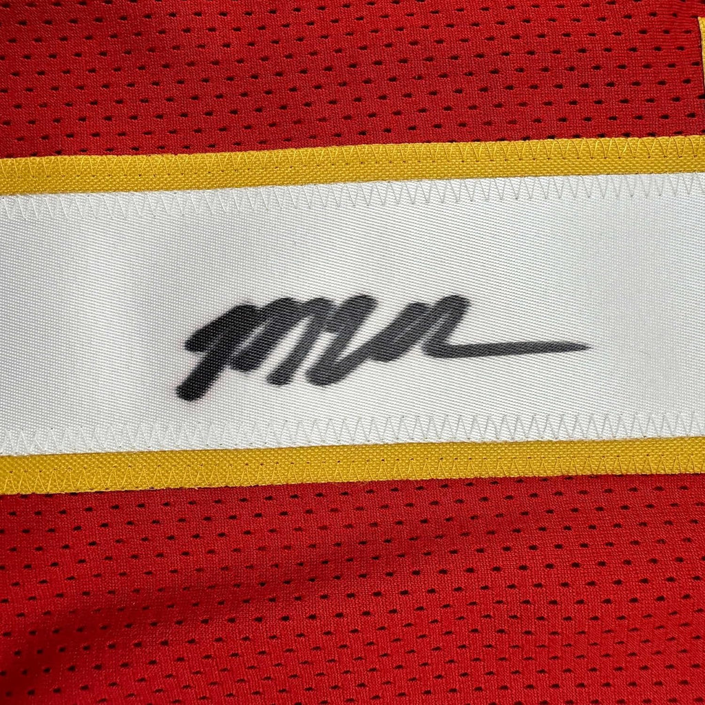 Framed Autographed/Signed Marquez Valdes-Scantling 35x39 Kansas City Red Football Jersey JSA COA