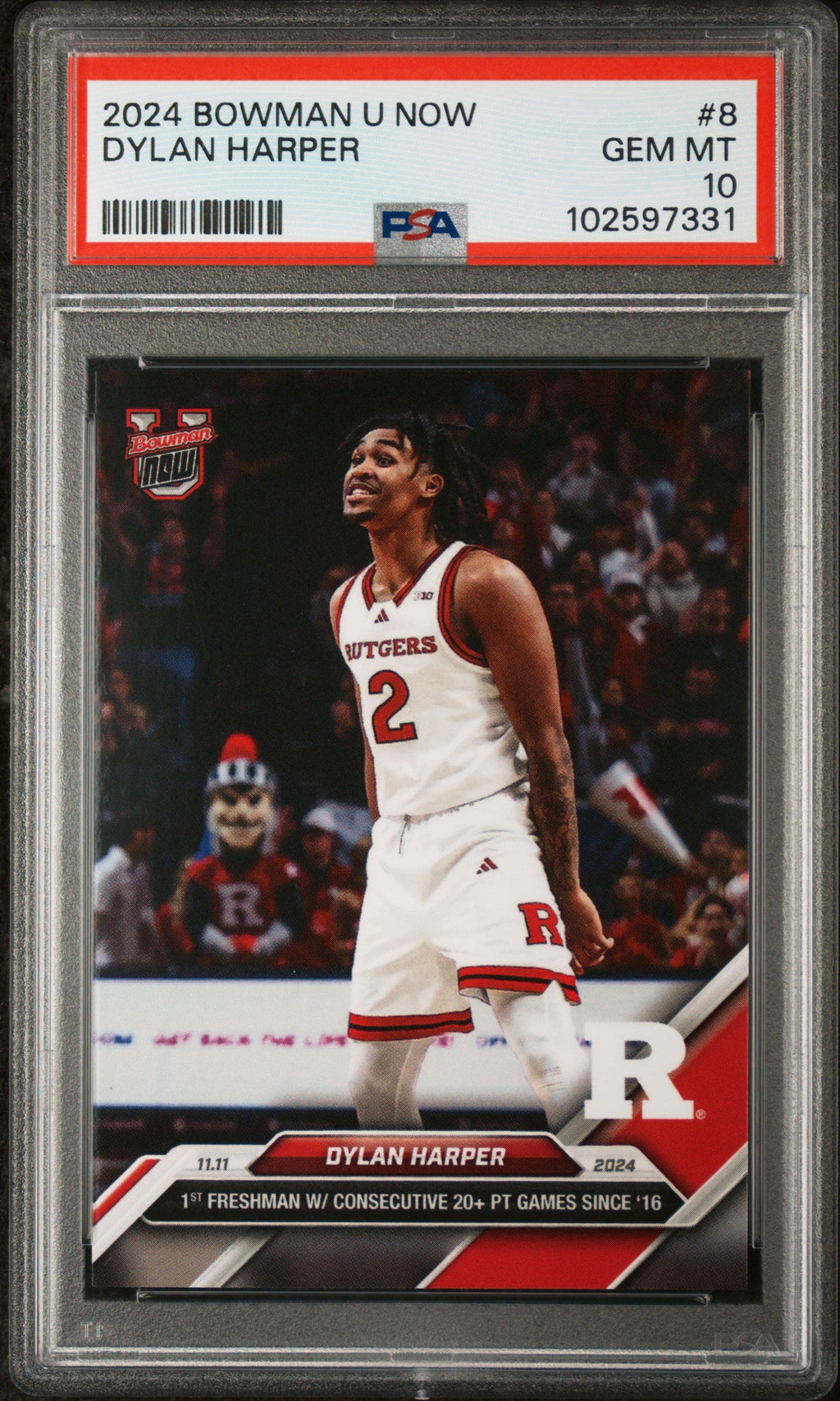 Graded 2024 Topps Bowman U Now Dylan Harper #8 Rookie RC Basketball Card PSA 10 Gem Mint