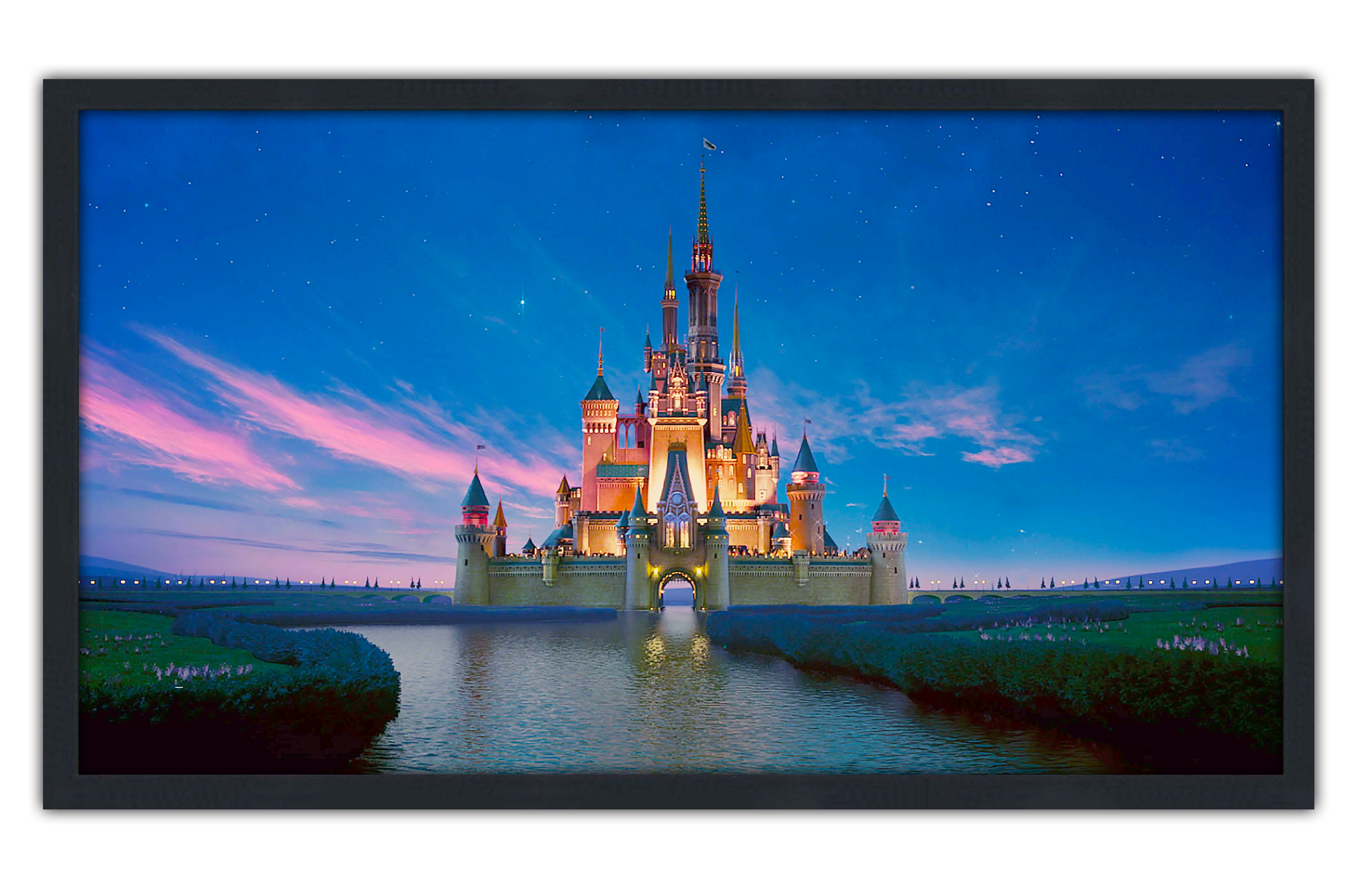 Professionally Framed Walt Disney World Cinderella Castle High-Resolution Panoramic Photo 12x22 Wall Art