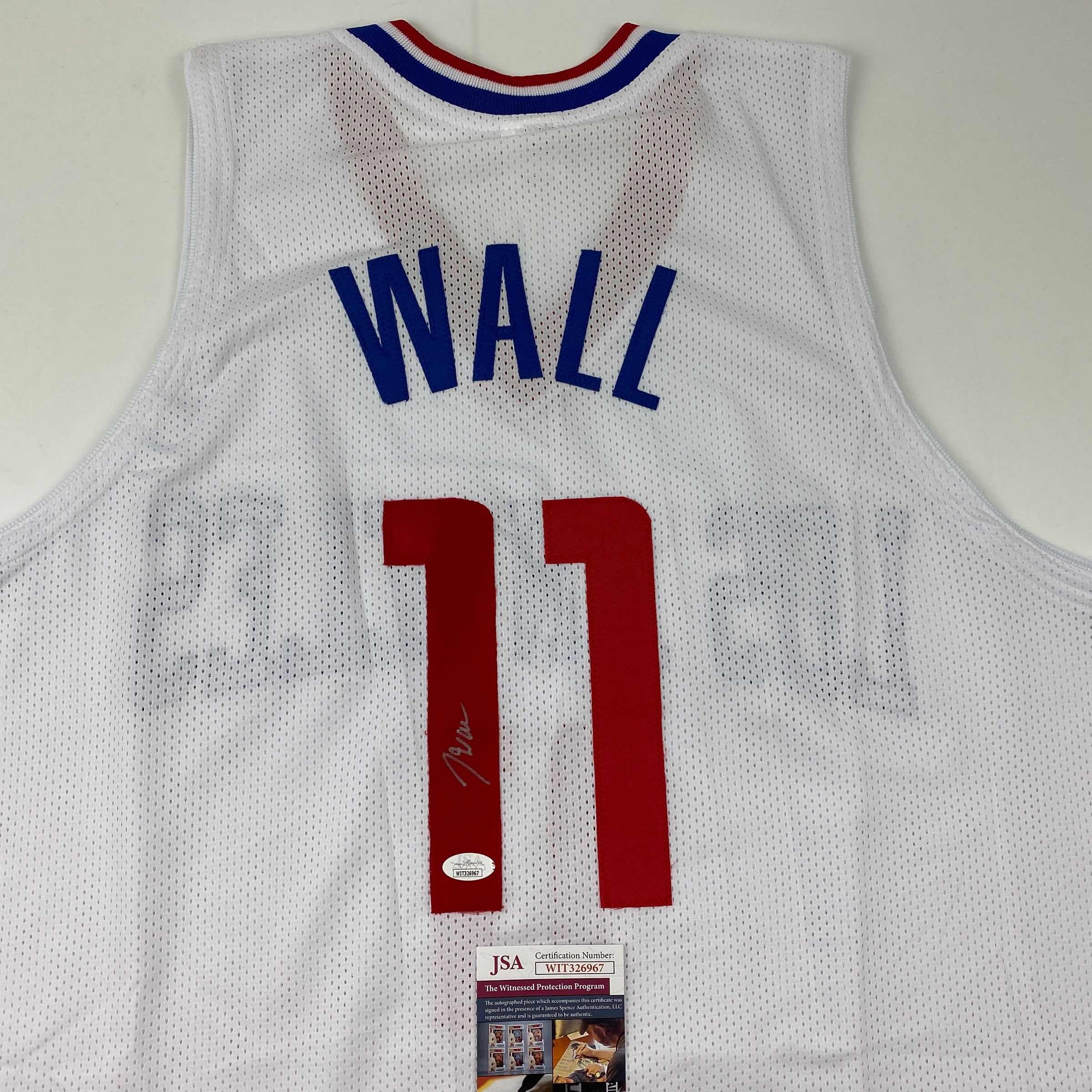 Autographed/Signed John Wall Los Angeles White Basketball Jersey JSA COA