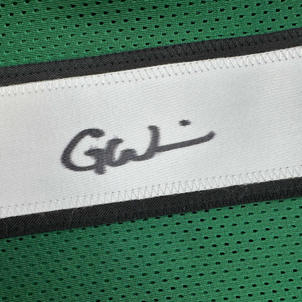 Autographed/Signed Garrett Wilson New York Green Football Jersey JSA COA