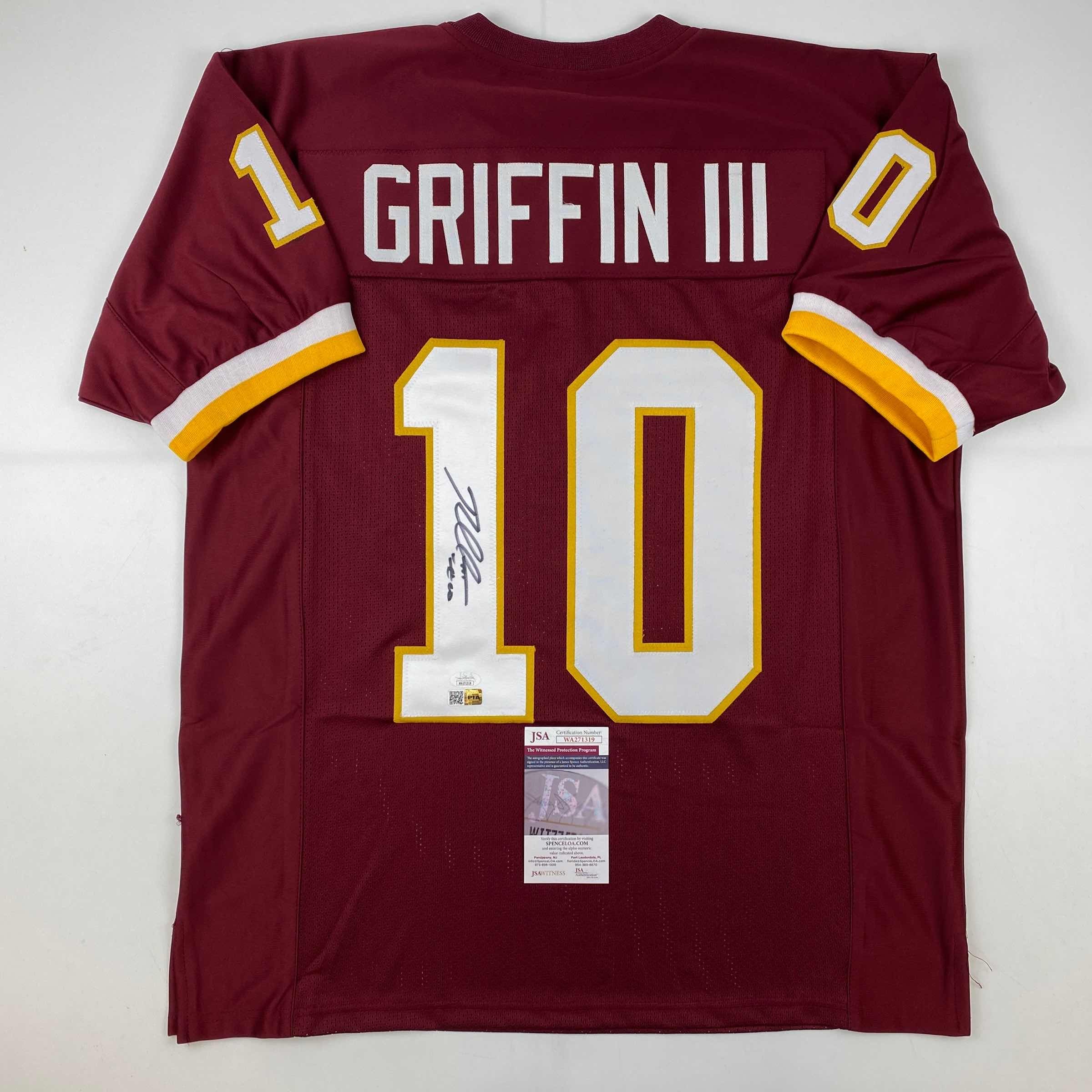 Autographed/Signed Robert Griffin III RG3 Washington Maroon Football Jersey JSA COA