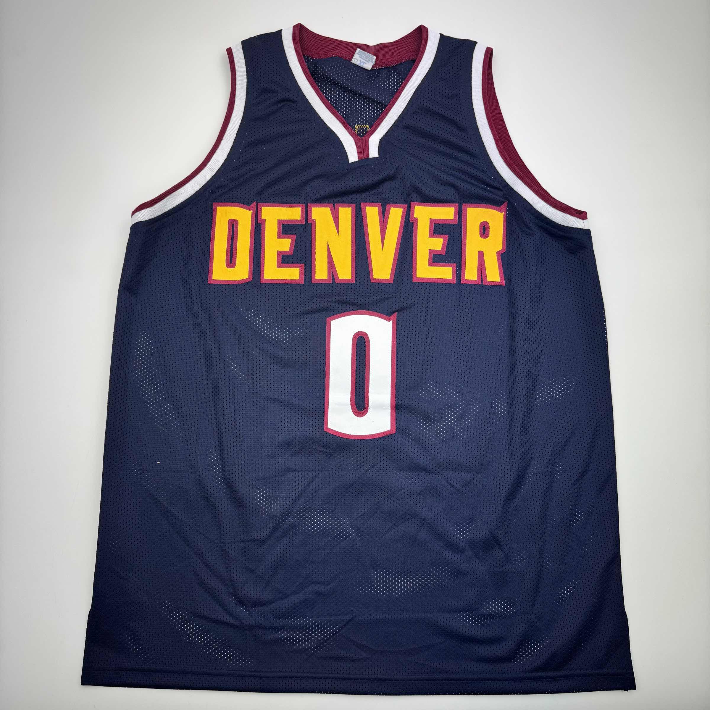 Autographed/Signed Christian Braun Denver Blue Basketball Jersey JSA COA