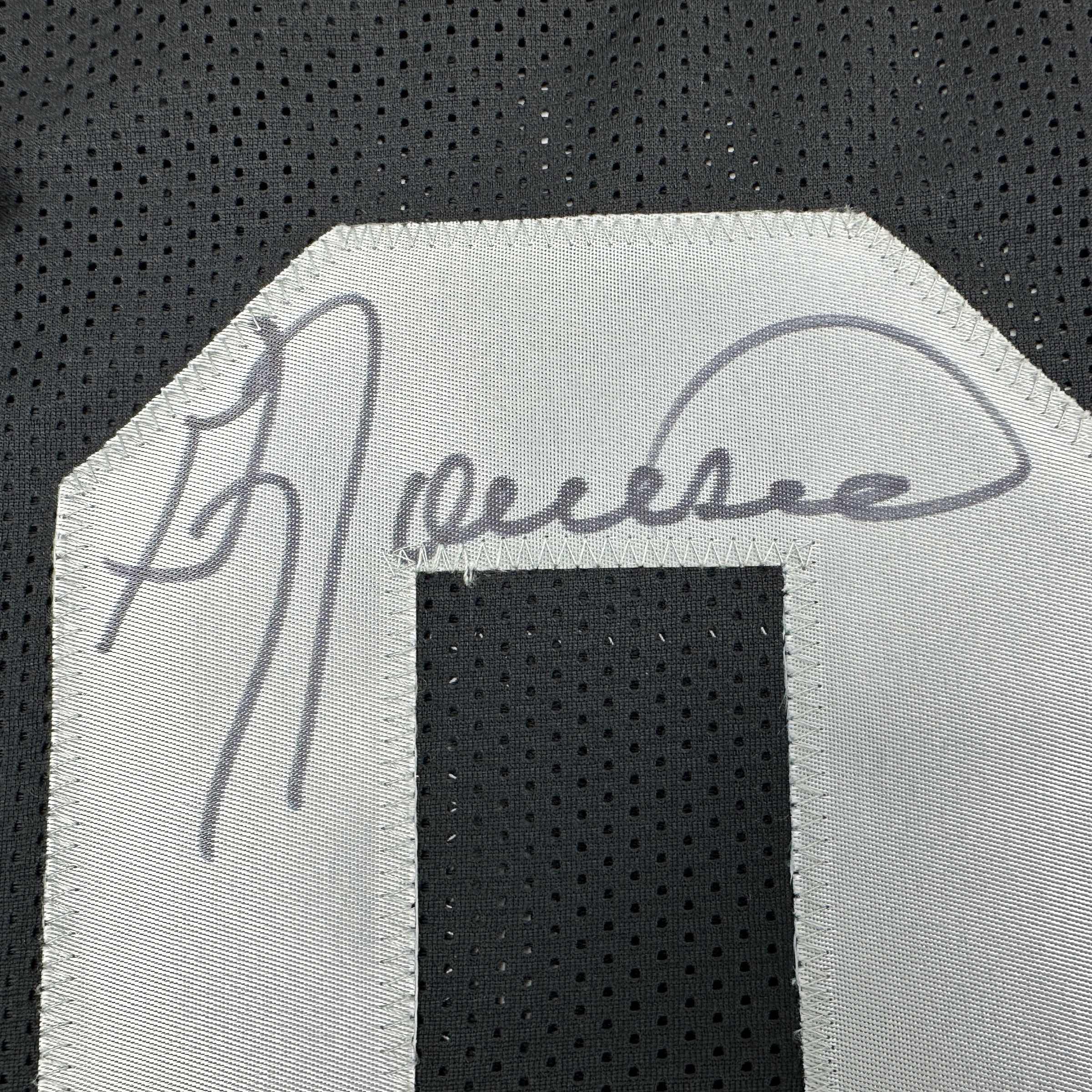 Autographed/Signed Greg Townsend Oakland Black Football Jersey JSA COA
