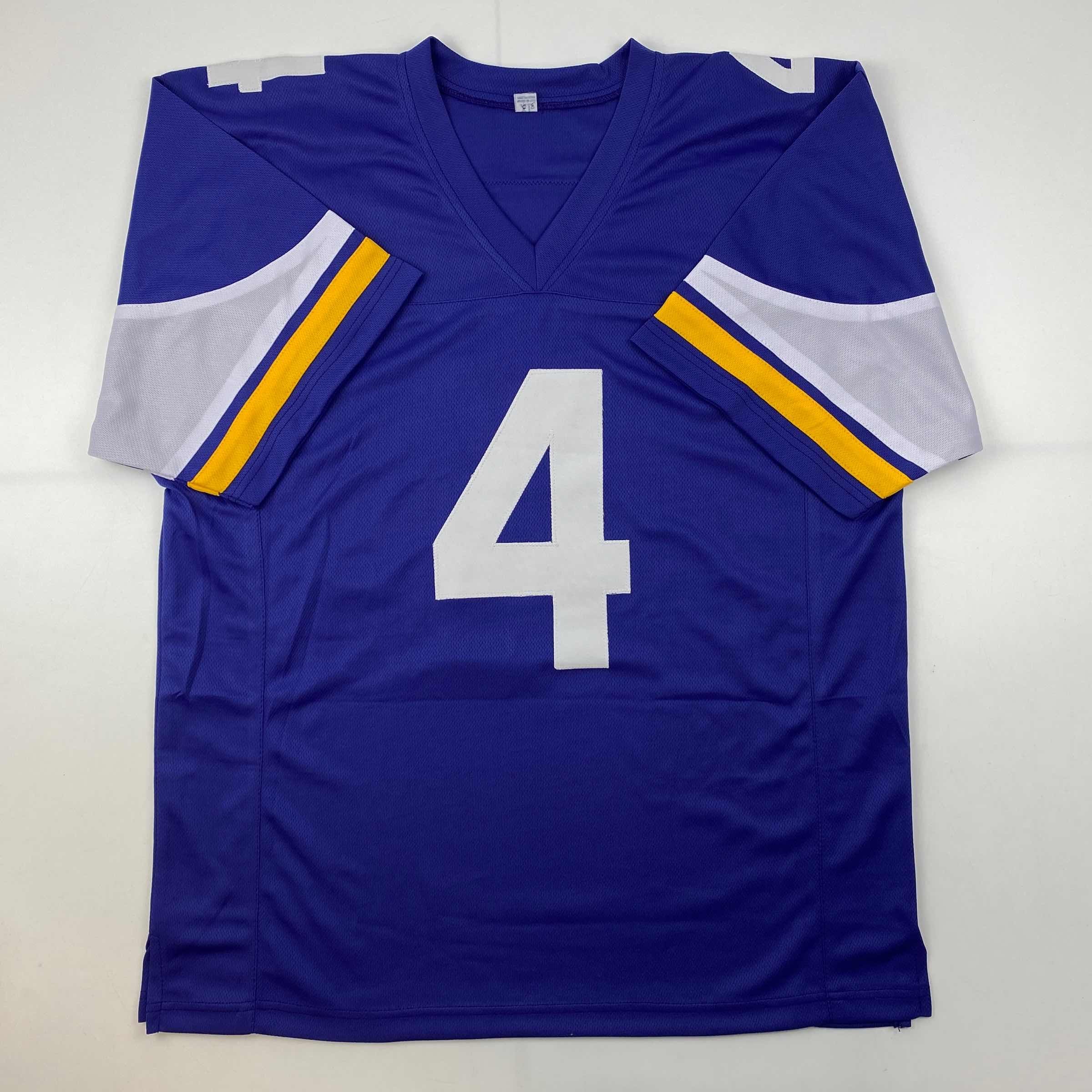 Autographed/Signed Dalvin Cook #4 Minnesota Purple Football Jersey Beckett BAS COA