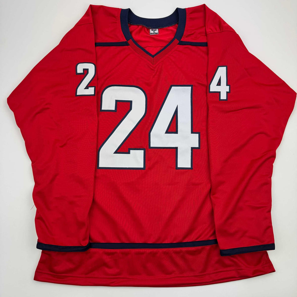 Autographed/Signed Connor McMichael Washington Red Hockey Jersey Beckett BAS COA