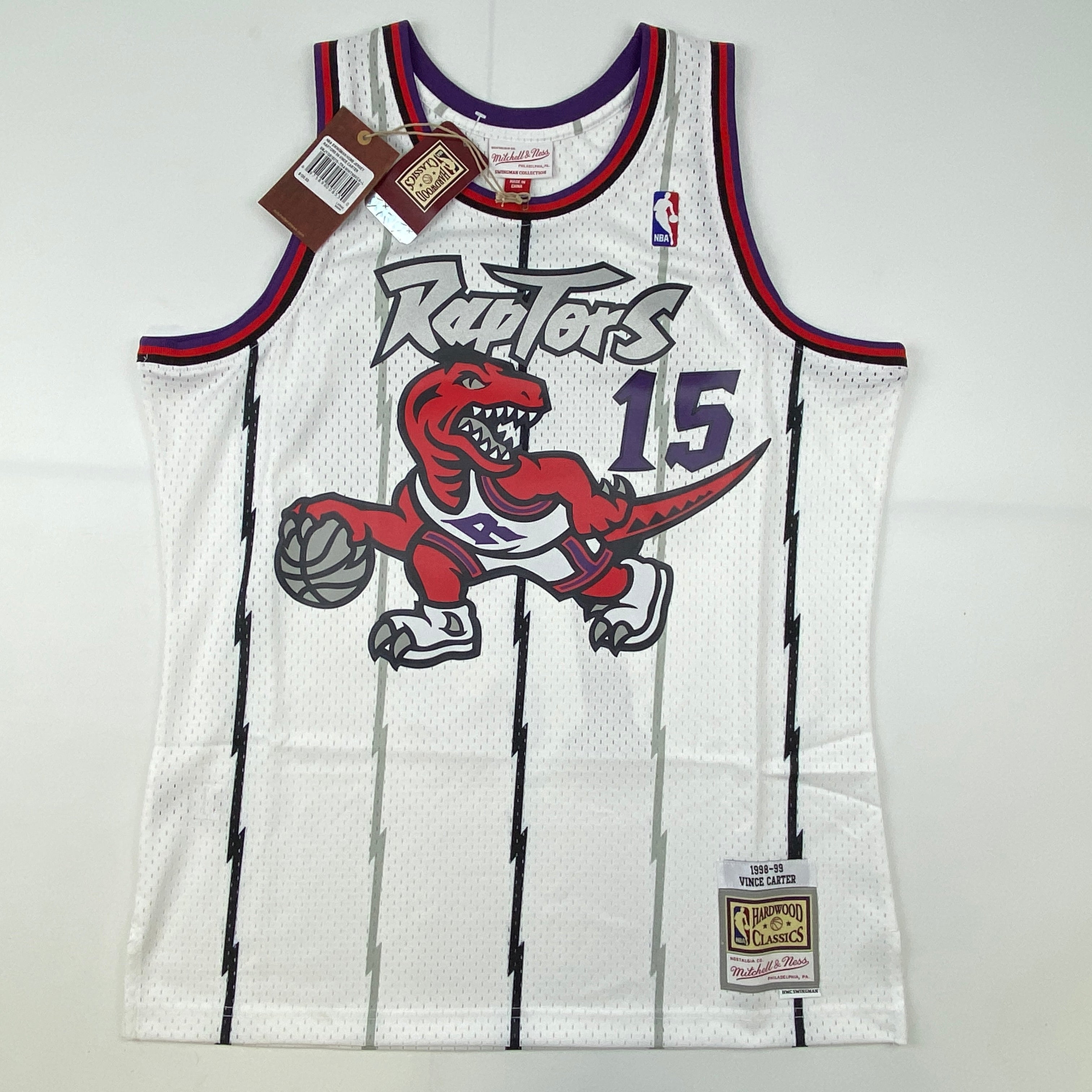 Autographed/Signed Vince Carter Toronto Raptors White Authentic Basketball Jersey Fanatics COA
