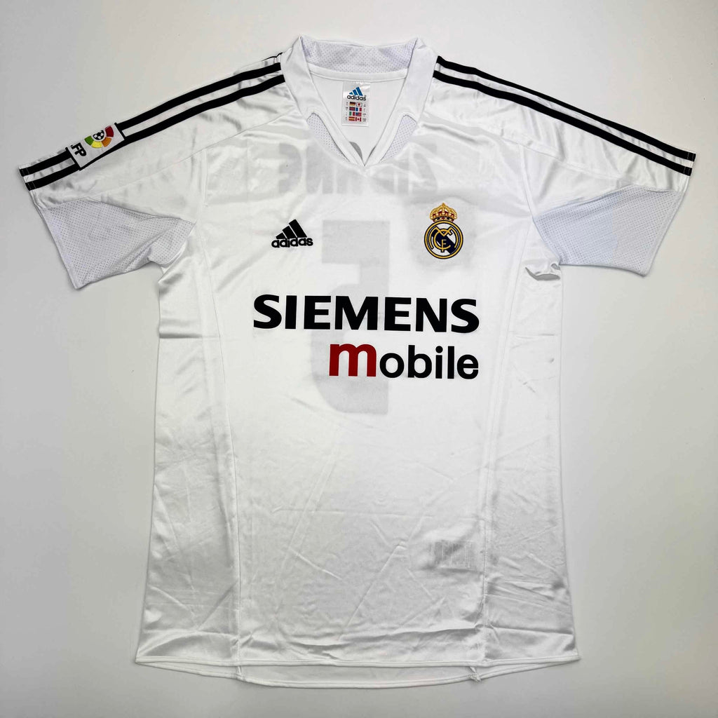 Autographed/Signed Zinedine Zidane Real Madrid White Soccer Jersey Beckett BAS COA
