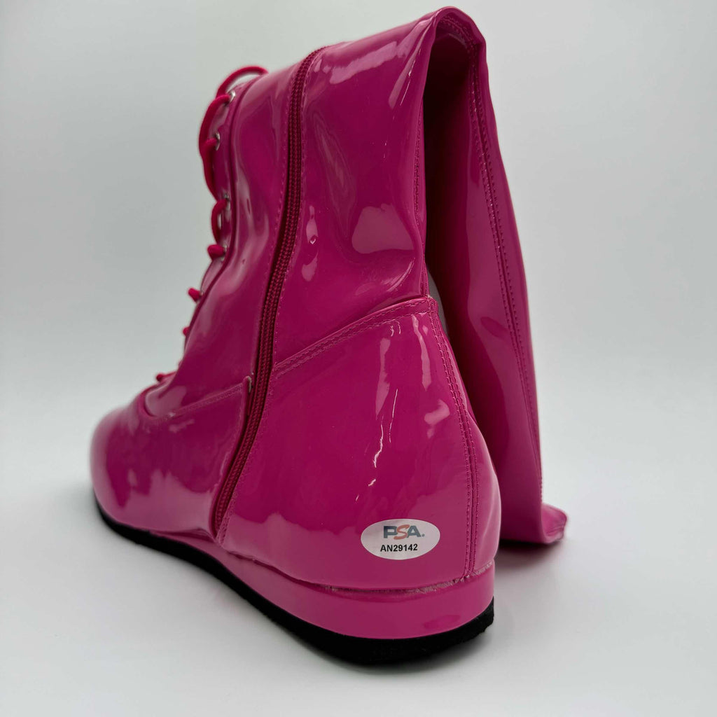 Autographed/Signed Ric Flair Pink WWE WWF Wrestling Boot/Shoe PSA COA