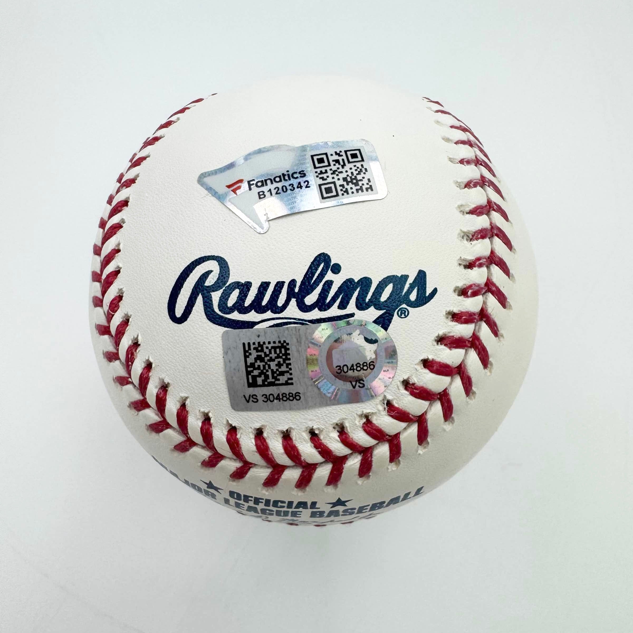 Autographed/Signed Mike Trout Rawlings Official Major League Baseball ROML Fanatics COA