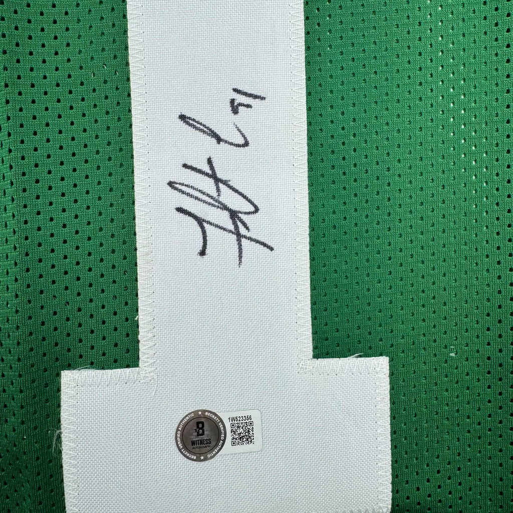 Autographed/Signed Fletcher Cox Philadelphia Kelly Green Football Jersey Beckett BAS COA