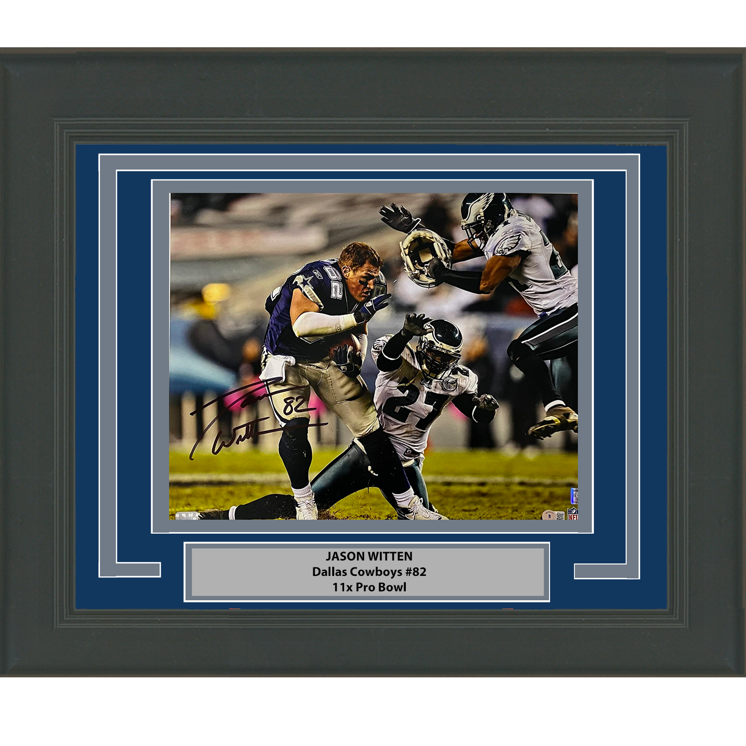 Framed Autographed/Signed Jason Witten Dallas Cowboys 16x20 Football Photo Beckett BAS COA
