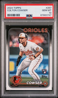 Graded 2024 Topps Colton Cowser #257 Rookie RC Baseball Card PSA 10 Gem Mint