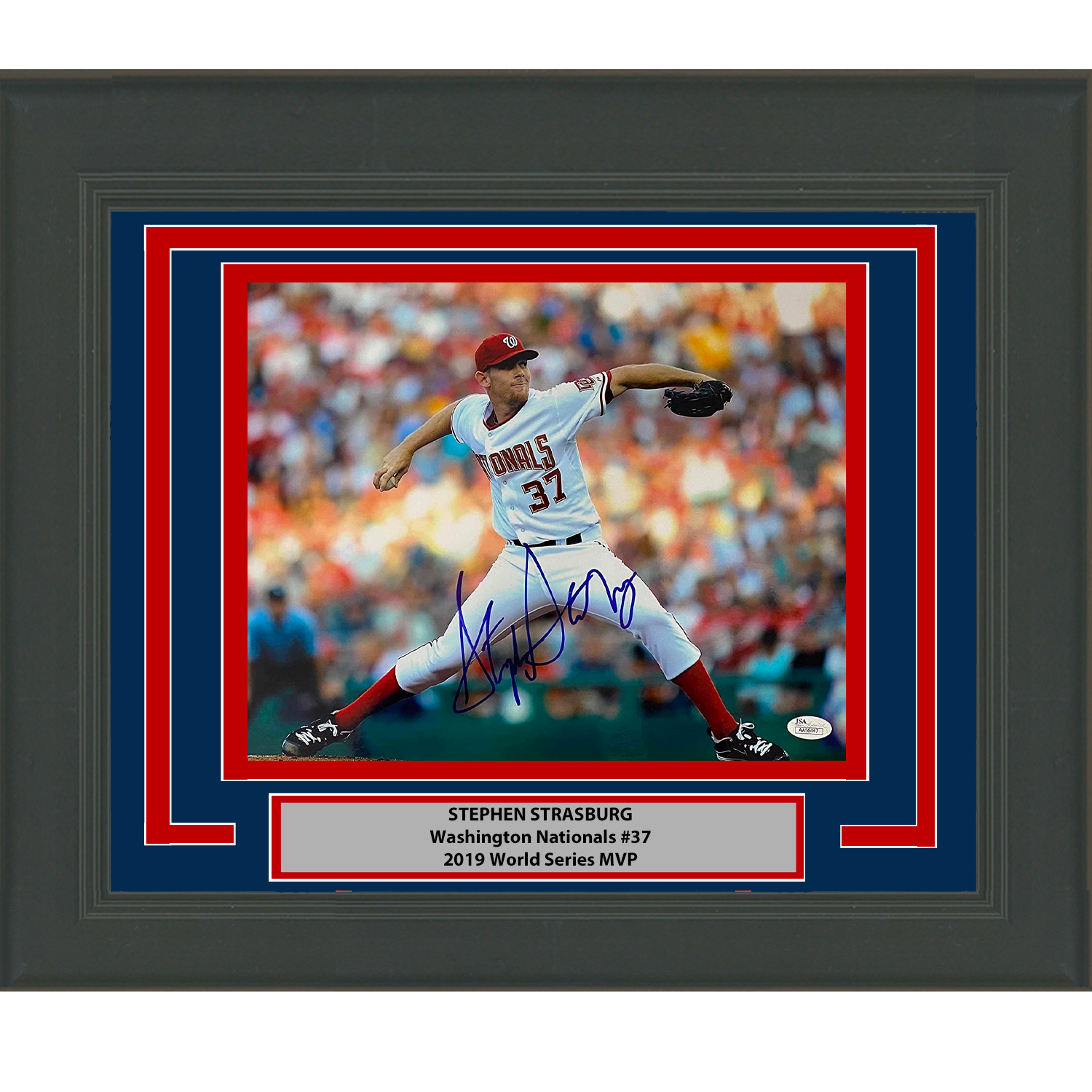 Framed Autographed/Signed Stephen Strasburg Washington Nationals 11x14 Baseball Photo JSA COA