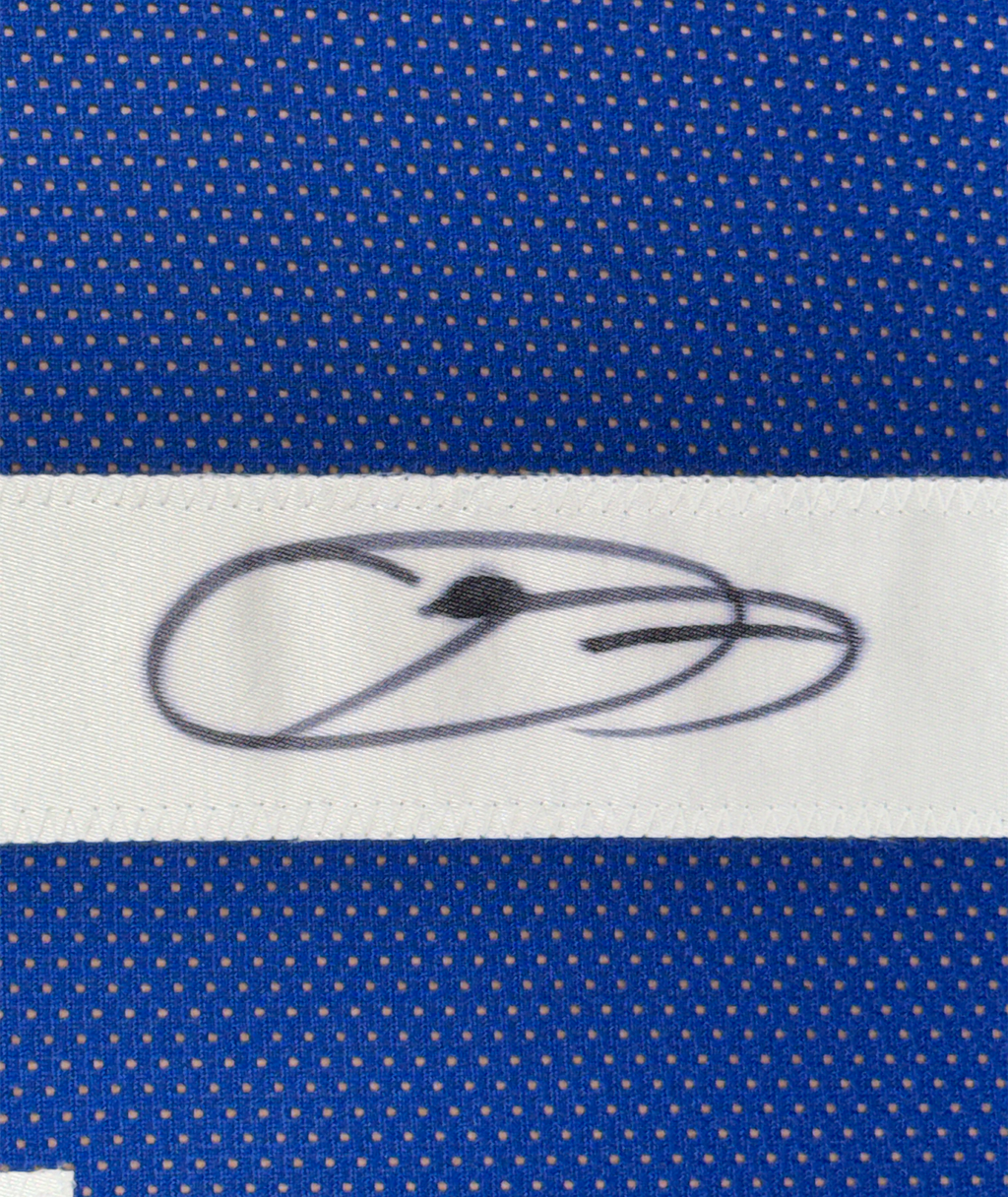 Framed Autographed/Signed Odell Beckham Jr. 35x39 New York Giants Blue Football Jersey JSA COA