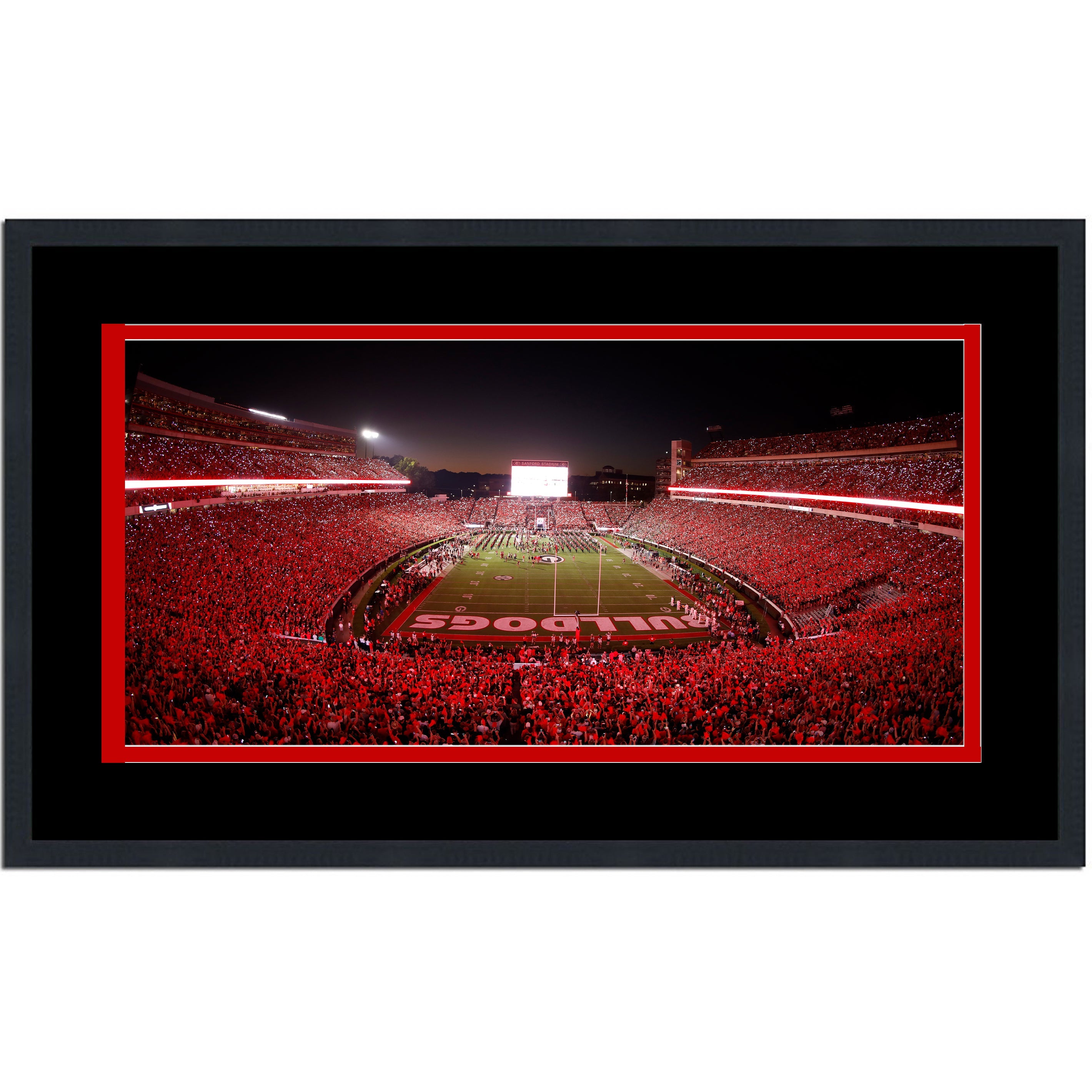 Framed Sanford Stadium Georgia Bulldogs 16x24 NCAA Football Photo Professionally Matted