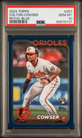 Graded 2024 Topps Colton Cowser #257 Royal Blue Rookie RC Baseball Card PSA 10 Gem Mint