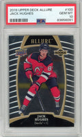 Graded 2019 Upper Deck Allure Jack Hughes #100 Rookie RC Hockey Card PSA 10 Gem Mint
