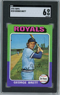Graded 1975 Topps George Brett #228 Rookie RC Baseball Card SGC 6 EX-MT