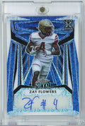 2023 Leaf Metal Zay Flowers #BA-ZF1 /5 Auto Rookie RC Football Card