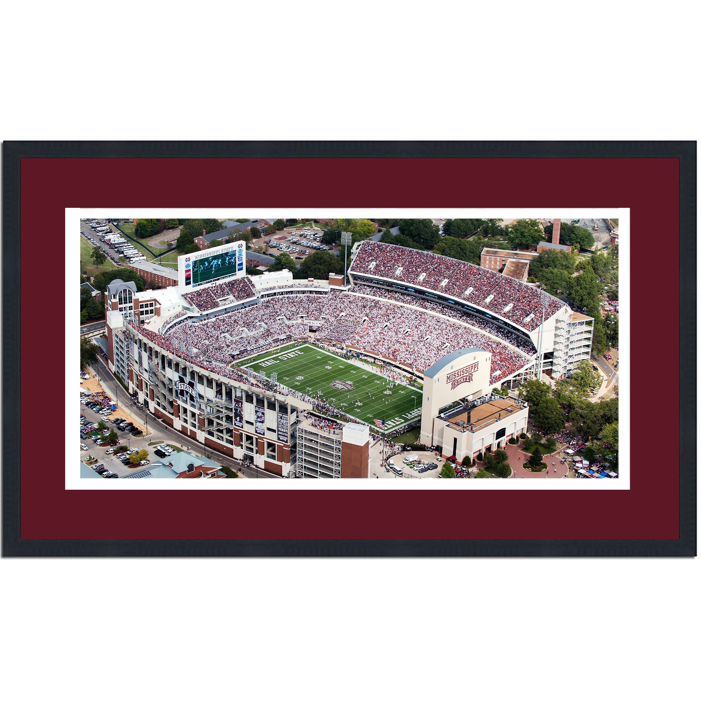 Framed Davis Wade Stadium Mississippi State Bulldogs 16x24 NCAA Football Photo Professionally Matted