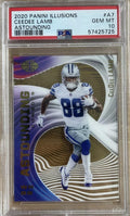 Graded 2020 Panini Illusions CeeDee Lamb #A7 Astounding Rookie RC Football Card PSA 10 Gem Mint
