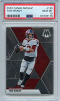 Graded 2020 Panini Mosaic Tom Brady #135 Football Card PSA 10 Gem Mint
